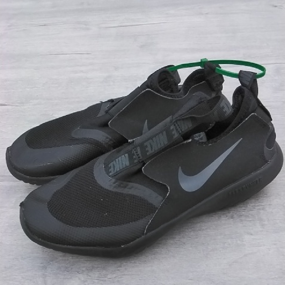 Nike Black and Gray Slip-On Shoes